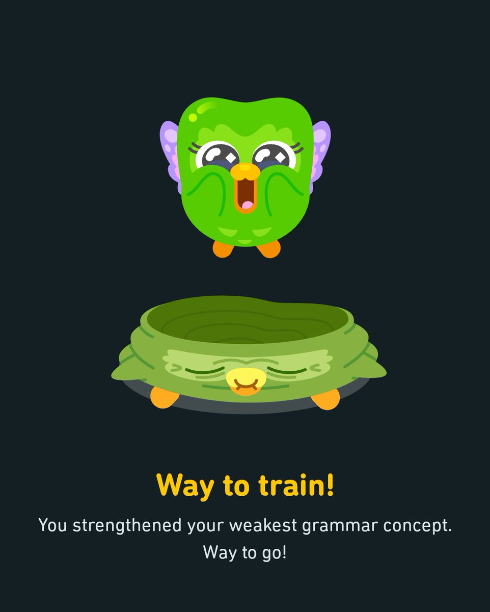 ItsNotJustKavin's tweet photo. Always a fan of @duolingo for constantly coming up with something new. But this.. Seriously? I've never found myself wanting to press that continue button so fast! 

P.S. And trust me when I say this is better than the unicorn thing 🙂 https://t.co/2iMe9uQILy