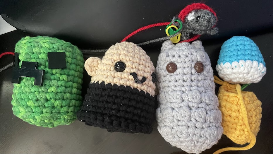 What to do with so many partial projects???....GO LIVE! Come on in to Bacon's Café for Crocheting with Cheerful at twitch.tv/Cheerful_Bacon and join the chat (lurking also welcome). Starting in a few mins (10am pdt/1pm edt)