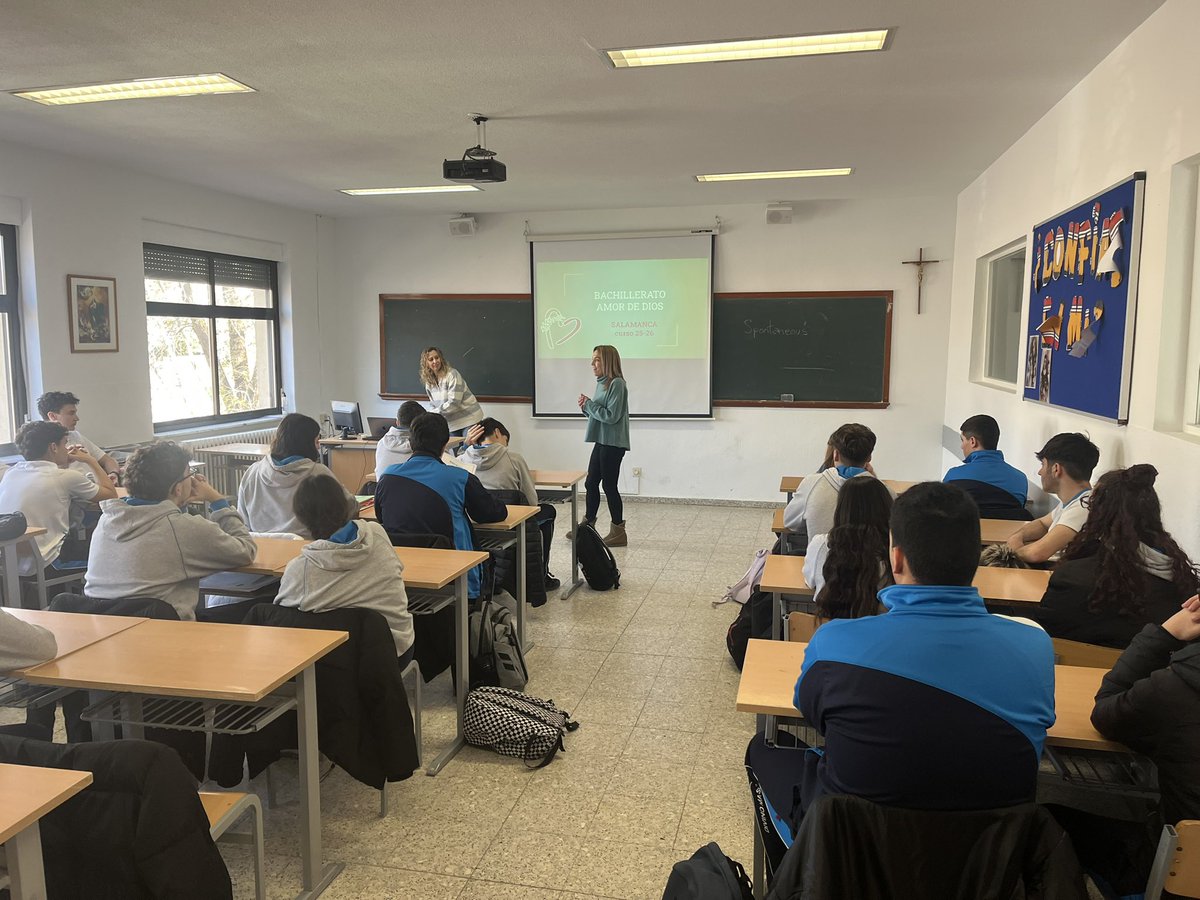 Visita esta mañana a 4️⃣° de ESO de Ana y Asun, del Colegio <a href="/amordediossala/">Colegio Amor de Dios Salamanca</a> para hablarles de su bachillerato y su Ciclo Formativo de Grado Medio en el marco del Plan de Orientación Académico y Profesional 2025.
