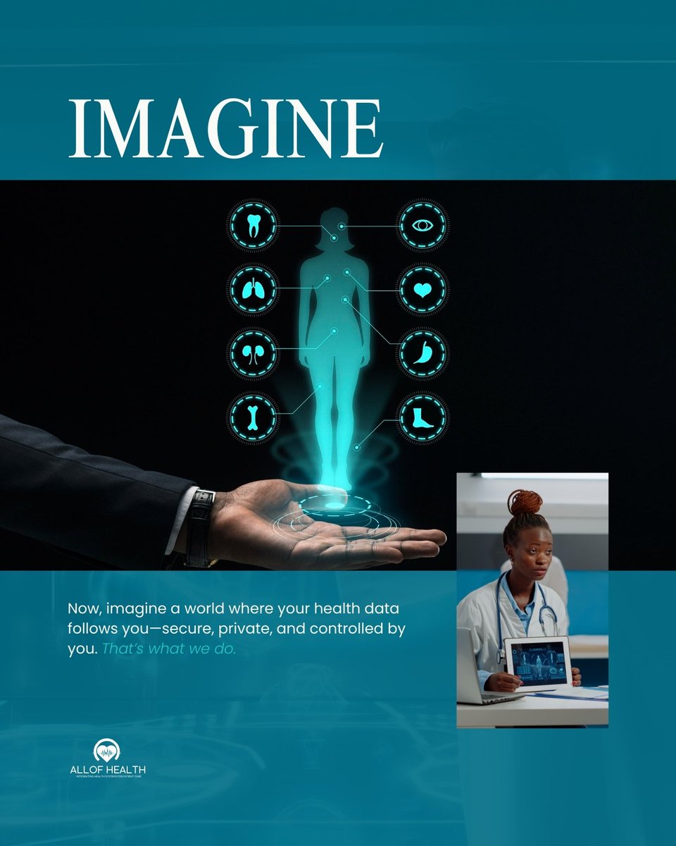 allof_health's tweet photo. Tired of repetitive tests and rising costs? 
With Allof Health, your health data follows you, empowering better decisions and reducing healthcare expenses.

#allofhealth
#datasecurity
#patientempowerment https://t.co/m0E2EO8Jle