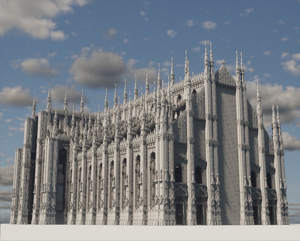 Turb0Bacon's tweet photo. Remaking the Duomo di Milano Cathedral in Minecraft with the Conquest Reforged mod.
#Minecraft #pixelart https://t.co/vqkxBRmXbk