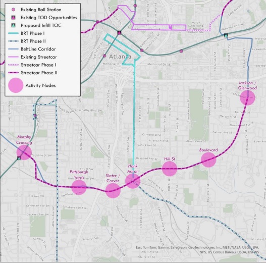 Full disclosure... I lived and still operate a business next to the Hank Aaron/Carver Stop... please keep replies kind :) 

Why would somone at Jackson/Glenwood, Boulevard, or Hill St ride the system west?  

I would love to hear some thoughts.
