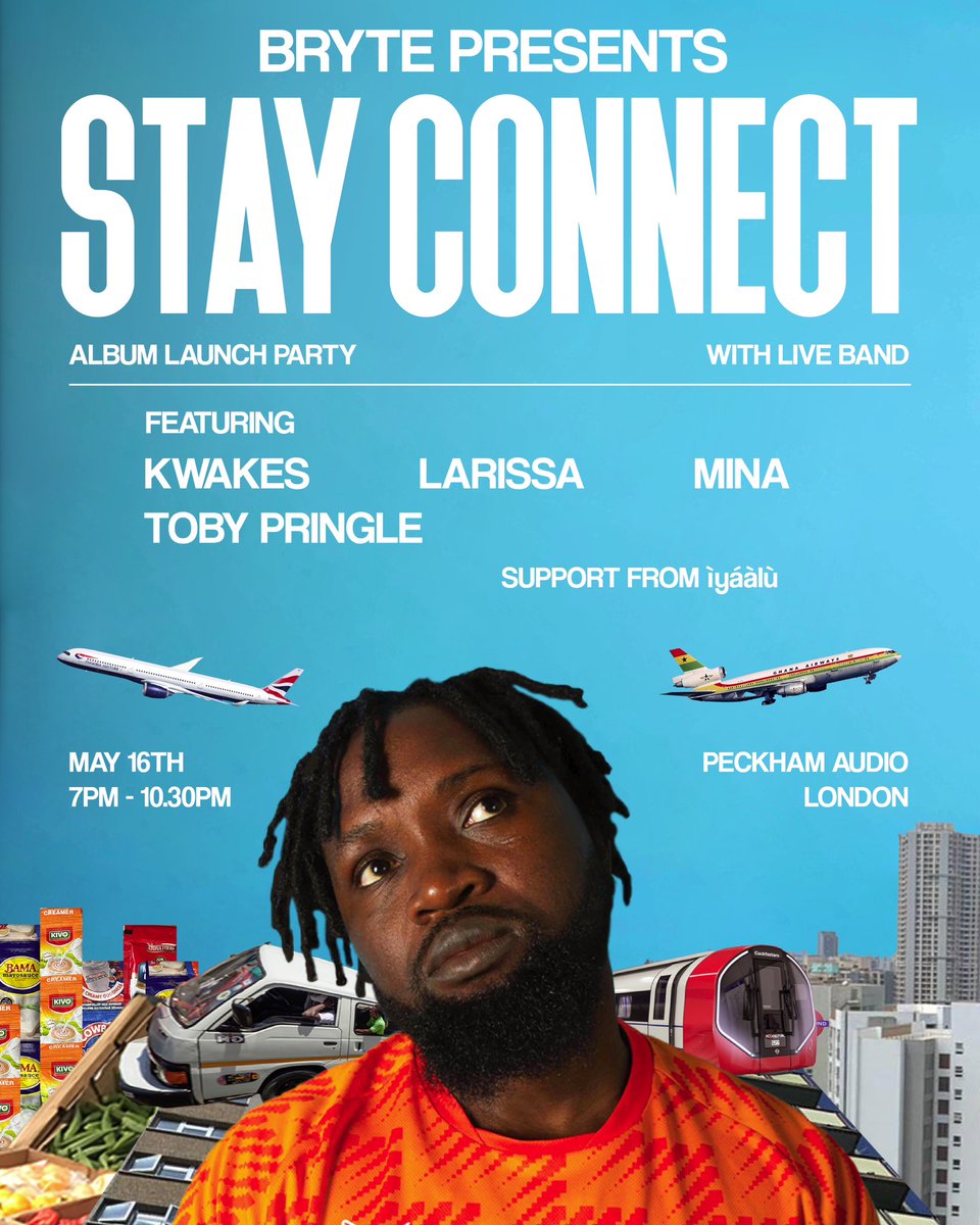 LONDON! I am soo excited to announce i’m hosting an album launch party for “Stay Connect" at @peckham_audio on May 16th, with a LIVE BAND for the very first time. This is huge for me chale, im going to be joined <a href="/minamusicuk/">🌥 Mina 🌥</a> +Friends
! See you there 👇🏾
ra.co/events/2121563