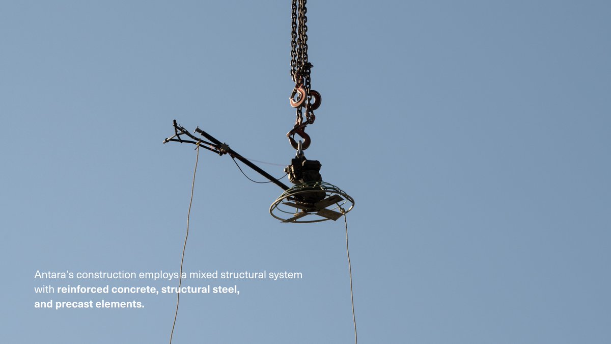 somagrp's tweet photo. Antara’s construction reflects its dynamic nature, utilizing a mixed-structure system of reinforced concrete, structural steel, and precast elements. These materials work in harmony to create a resilient framework that supports its evolution.

#Antara #SOMA #ShapingTransformation https://t.co/JSeN2x3WOB