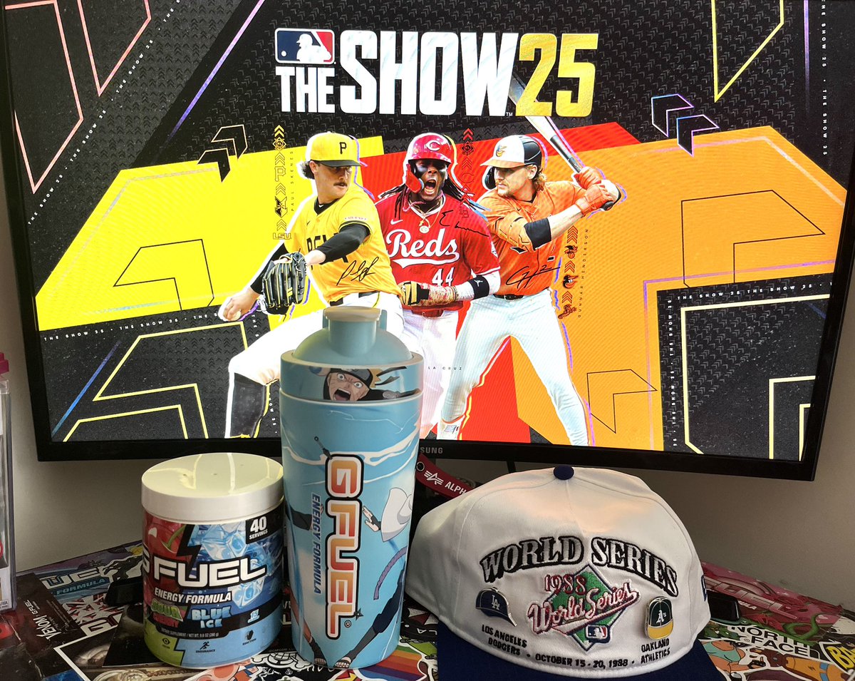NendoRijin's tweet photo. What a day to be alive ⚾️🧢🥤🧊@GFuelEnergy @NewEraCap @MLBTheShow #GFUEL #gamming #twitchstreamer #YouTube #energymanagement #mlb #fypシ゚ #mlbbshorts #mlbbhighlights #mlbtheshow #mlbtiktok #mlbb #theshow #theshow24 #theshow25 #NEWERA https://t.co/KVLXtXImwx