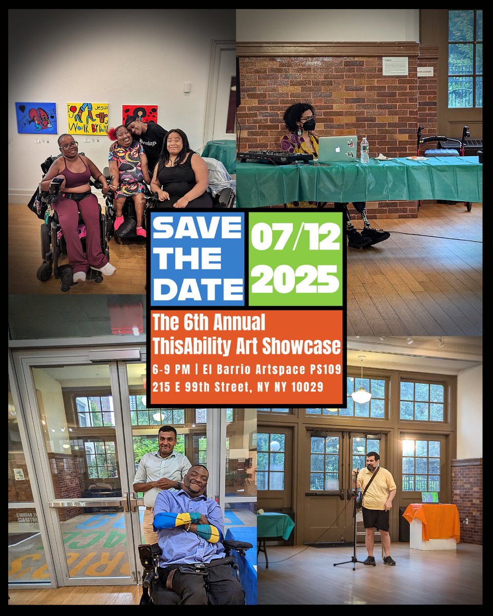 levelthecurve's tweet photo. We know you don't have anything planned for July 12th. THEREFORE, join LTC at this years 6th annual #Thisability Art Showcase at El Barrio Artspace. Who likes FOMO? 
#NYC #art  #STEM #LTC https://t.co/UCtT9sexWV