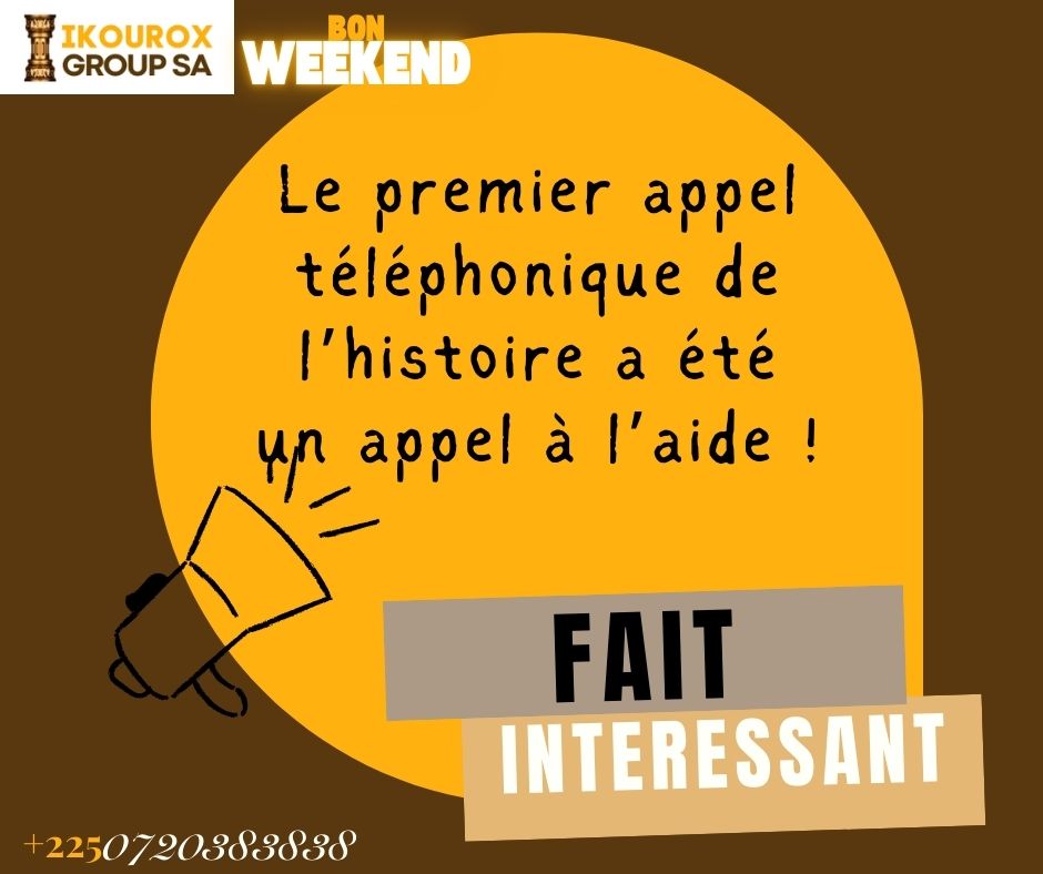 Le 1er appel téléphonique en 1876 était un SOS ! 
Alexander Graham Bell, après avoir renversé de l’acide, appela son assistant : "Mr. Watson, come here. I need you."  
Le début des comms modernes ! 

EXCELLENT WEEKEND!!

#telecoms #pylones #fibreoptique #2025 #construction