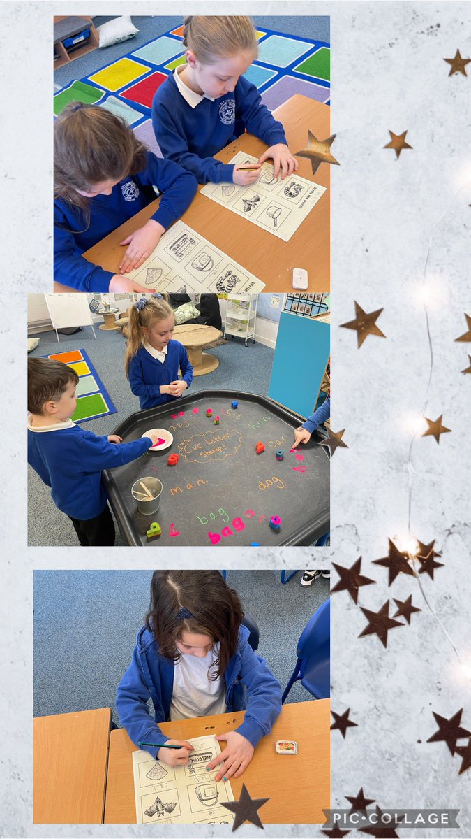 We worked very hard this morning building and writing our cvc words. Using paint, we stamped the letters to create some cvc words. 😀🎨<a href="/antonine01/">Antonine Primary</a>