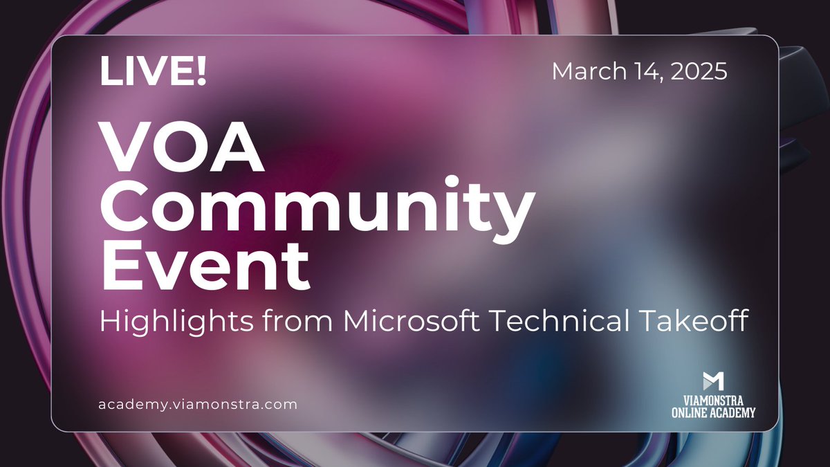 Mirolus_LLC's tweet image. 💥RECORDING AVAILABLE! 💻VOA COMMUNITY EVENT - Highlights from Technical Takeoff 2025 w/ @jarwidmark and @AndrewJNet 👨‍💻 Chek out the shiny updates you might have missed from the Microsoft Community Event! #MSIntune #TechTakeoff #VOACommunity 

Recording➡️ youtu.be/Js3VNtz0c0o