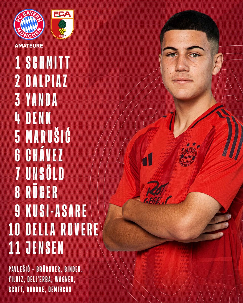 crischasqui's tweet image. 𝐋𝐎 𝐔𝐋𝐓𝐈𝐌𝐎: ¡¡Felipe Chávez 🇵🇪 será TITULAR en la Reserva del Bayern Múnich!! 

Gran oportunidad para el volante peruano de 17 años. El duelo será ante el Augsburgo II por la Regionalliga 🇩🇪.