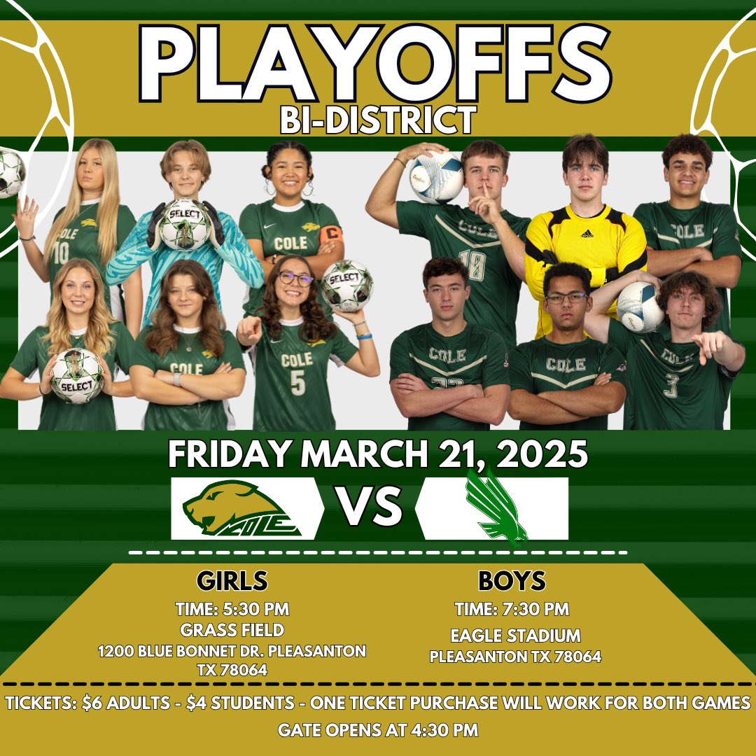 🚨 PLAYOFFS 🚨

First time in UIL, first time making the playoffs! 

#AICW

<a href="/RGC_BoySoccer/">RGC Boys Soccer</a>