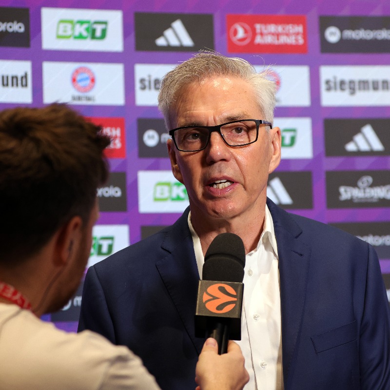 FCBBasketball's tweet photo. Post match press conference w/ Coach Herbert 🎥⤵️
#FCBB #BAYEFS #EuroLeague