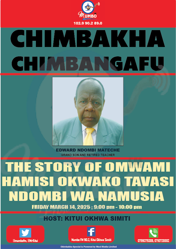 #Litungu #SikhonyaMwasi ENDALO YE BANAMAKESI. LUSIMO: MUNDU OWEFUMIA VULULU YARUKHANGA NGOCHOFWA! Waiyana: 0710728882/0759375305, Burume: FB: Mumbofm 90.2, Kitui Okhwa Simiti. XCom: @mumbofm.<a href="/MrKitui/">Kitui Smith, Caleb</a>