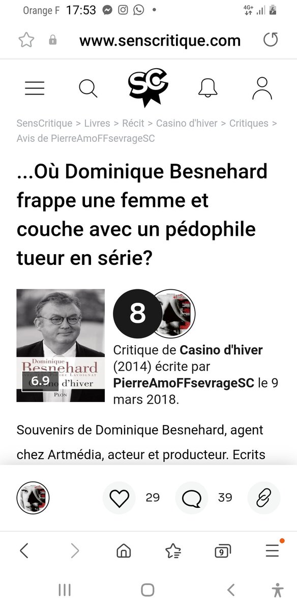 FrancisRenaud1's tweet photo. Des propos abjects dans son ouvrage Casino d'hiver #dominiquebesnehard #directeursdecasting #cinéma #metoogarcons #abusdepouvoir @afpfr

https://t.co/ckJ2nFvH6d https://t.co/0ASa4lfNeM
