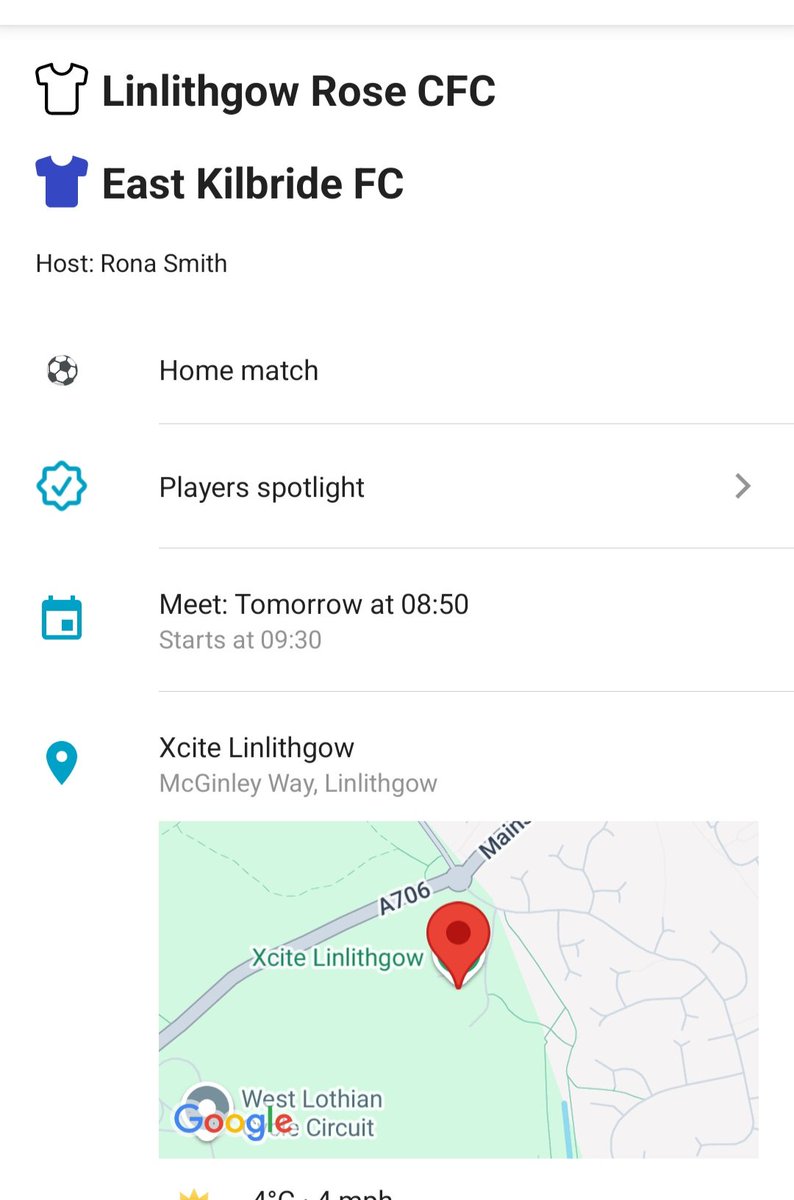 Cup duty tomorrow as East Kilbride travel to Xcite Linlithgow. HTG!🌹