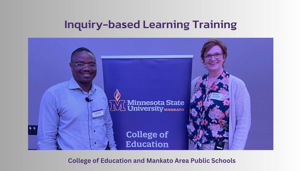 COEMankato's tweet photo. ๐๐Approximately 90 Mankato Area Public Schools (MAPS) educators dove into Inquiry-Based Learning (IBL) with expert faculty from the COE.๐Led by Dr. Kimori and Dr. Arnold, this training supports innovative, theme-based learning across our community.
#MavEd #MAPSready https://t.co/pAZaHcqIVZ