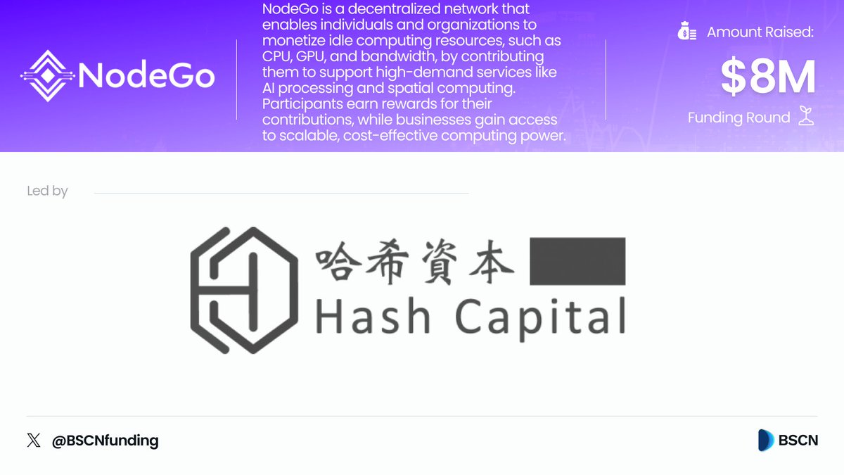 JEGE_8's tweet photo. #Web3 and #DePIN projects will shape the future, as they bring real-world applications to life. Don't miss out on any Web3 or DePIN projects in 2025—they could change your financial position early!

@NodeGoAI  – Backed by @hashcapitals  with an $8M investment, running on the @solana  network, the project will allocate 10% of its funds for an airdrop to early supporters.

#NodeGoAI enables individuals and organizations to earn money by sharing data, CPU, and GPU resources with blockchain-based businesses and individuals, providing cost-effective computational power. @boithebear