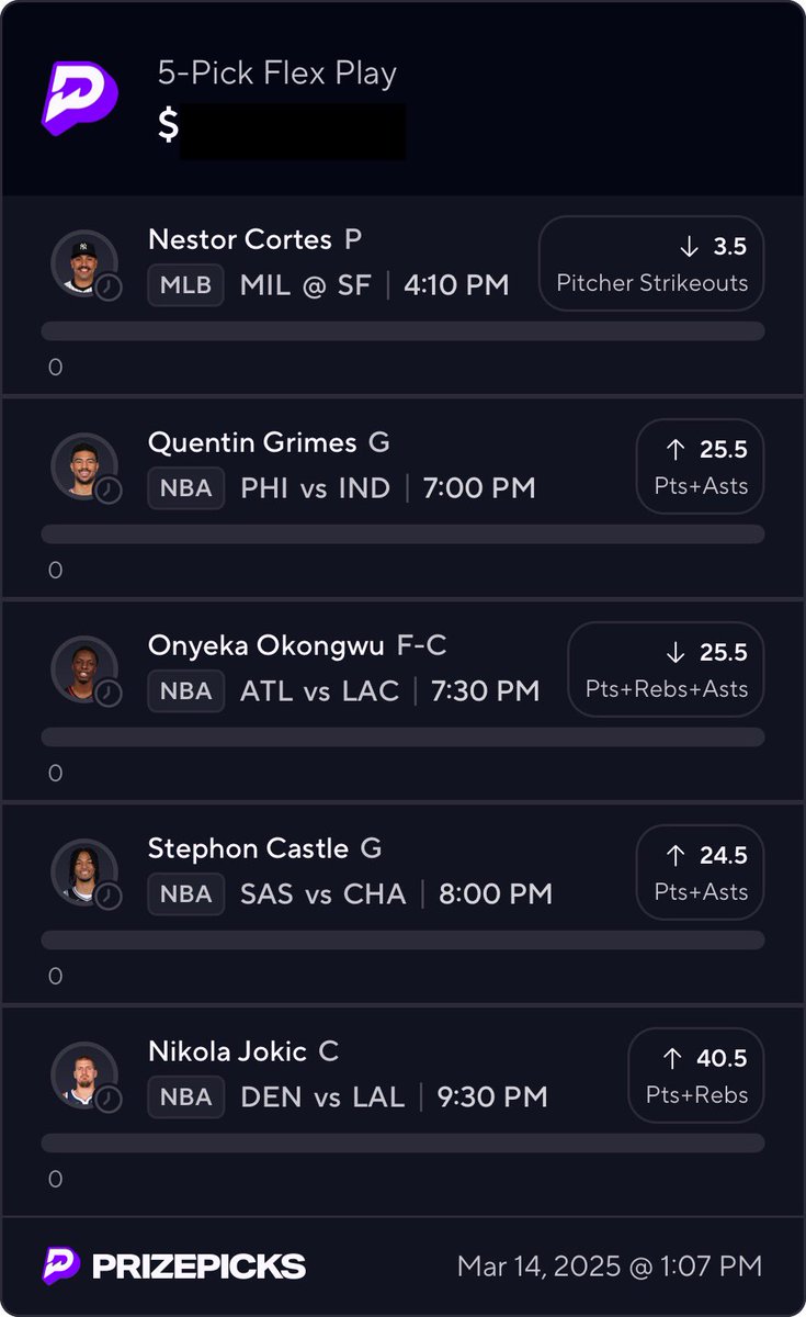 ✅FLEX FRIDAY✅

$20 to a random person who likes and RT this!

prizepicks.onelink.me/gCQS/shareEntr…

#PrizePicks #PrizePicksNBA #prizepickslocks
#PrizePicksToday