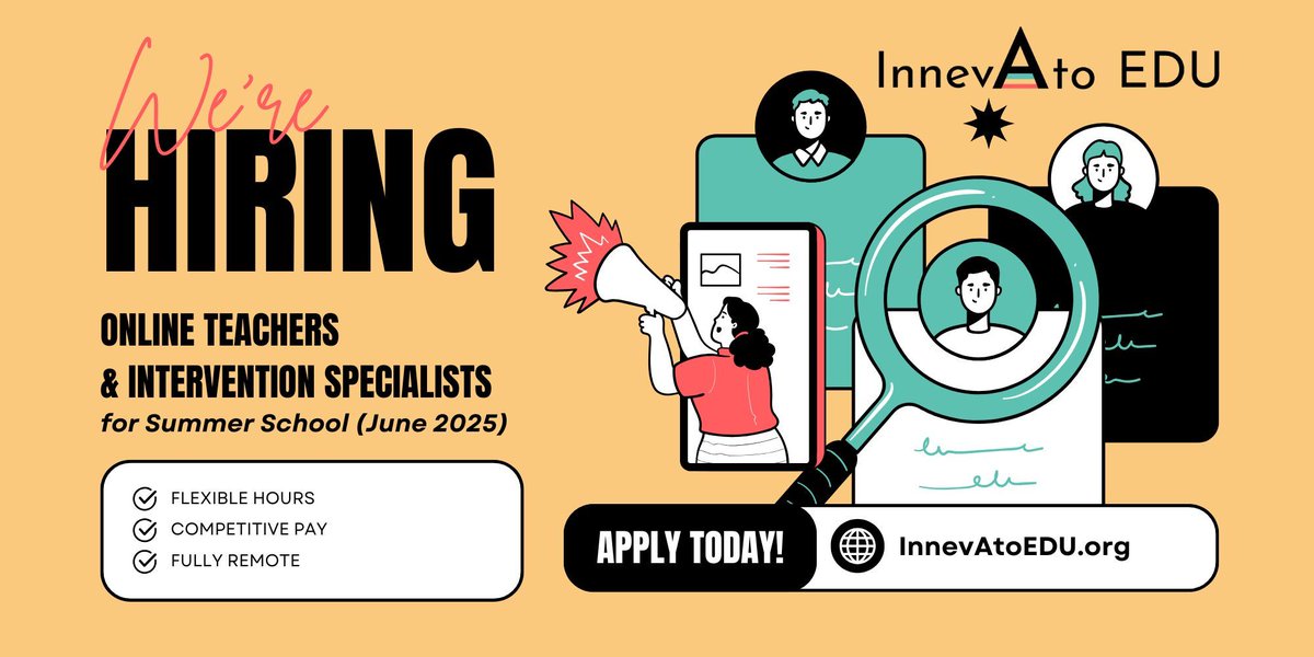 InnevAtoEDU's tweet image. 📢 Hey Ohio teachers! Looking for a way to earn extra money this summer? Join our fully remote summer school teaching team! 🌞💻
💰 Great pay
🕒 Flexible schedule
🏠 100% online
We&apos;re building the team now so apply today! ⬇️
buff.ly/3yXLlMH 
#RemoteTeaching #SummerSchool