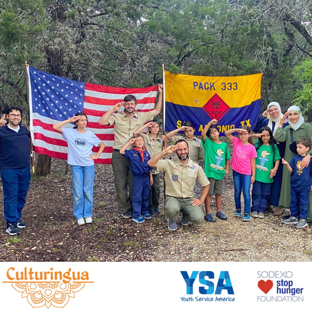 culturingua's tweet photo. Thank you, Youth Service America, for awarding Culturingua the Sodexo Stop Hunger Foundation Youth Grant to support Cub Scout Pack 333.
Pack 333 is leading a community service project that addresses the issue of childhood hunger in the San Antonio area. Great job Pack 333! https://t.co/39aJhrSRhW