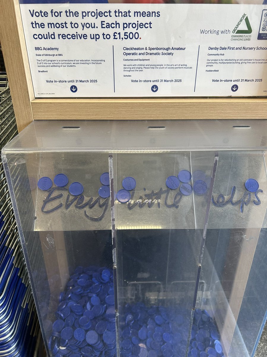 Time is running out to support <a href="/DofE_BBG/">BBG DofE</a> at Tesco Birstall. Our school has benefitted hugely from pupils at <a href="/BBGAcademy/">BBG Academy</a> &amp; the time they have committed as part of the Duke of Edinburgh scheme. #makingadifference