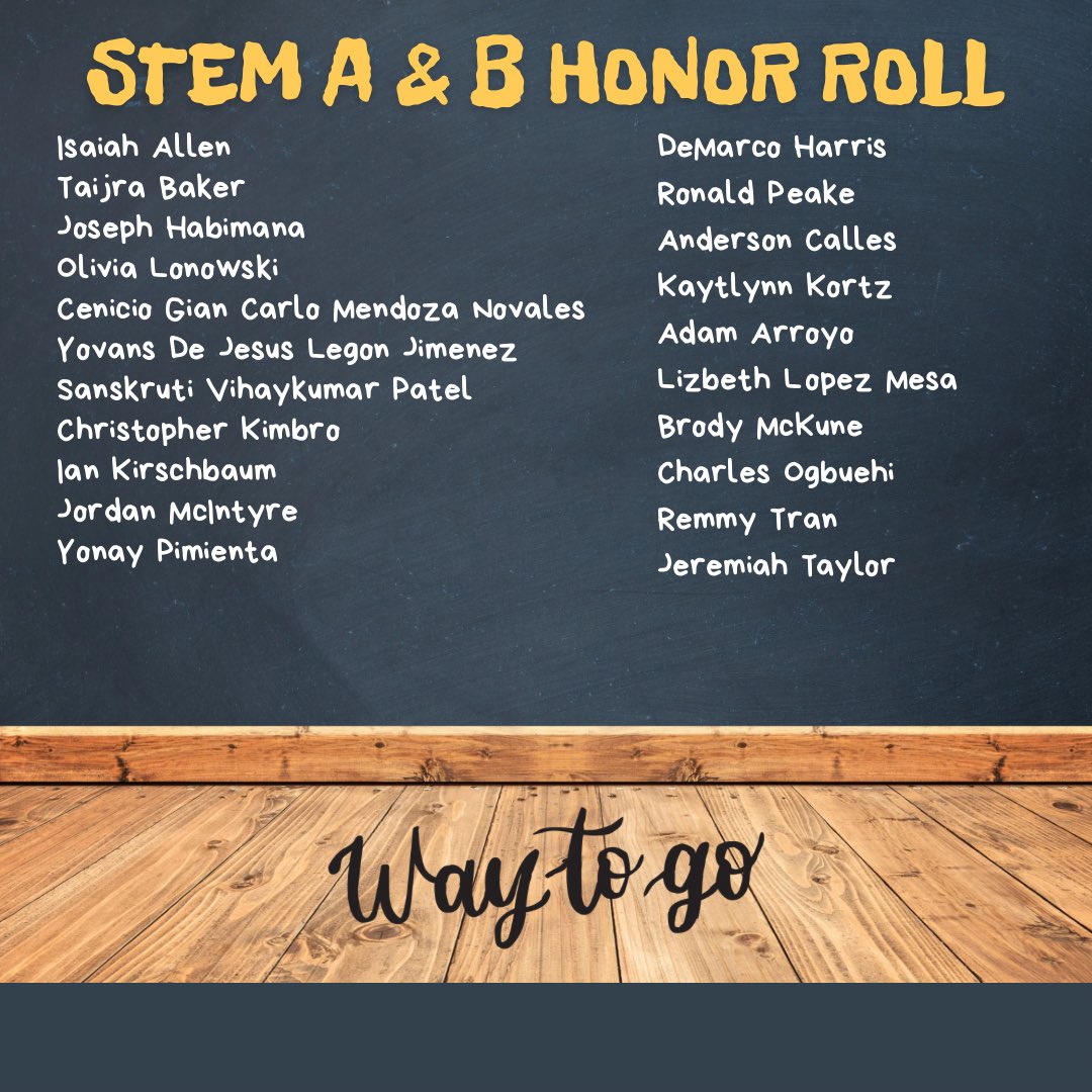 We are so proud of our honor roll recipients!