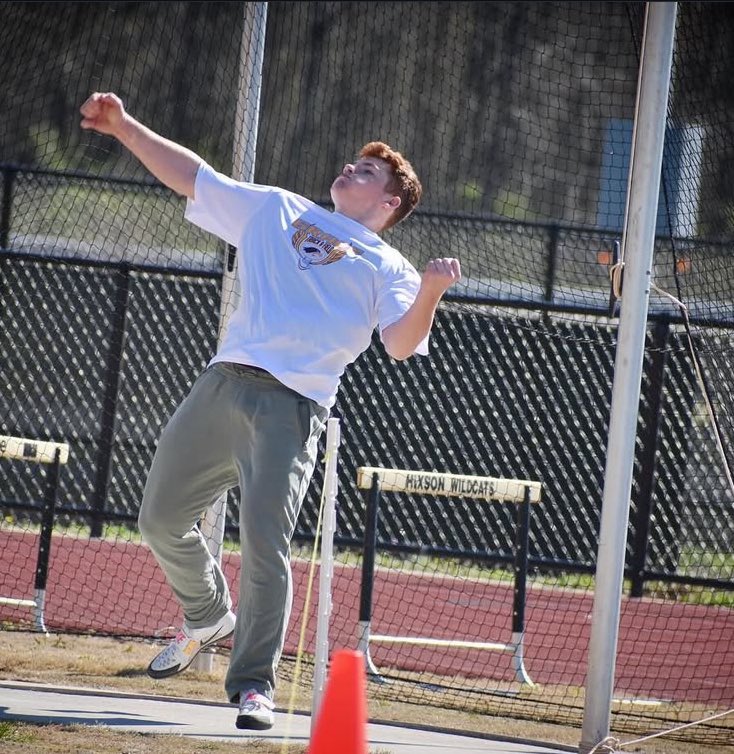 GBAChattanooga's tweet photo. Results from the track meet at East Hamilton yesterday: 

Senior, Sam Richards placed 1st in shot put and 2nd in discus with PRs in both! Junior, Ethan Doninguez placed 4th in long jump with a new PR! Way to soar, gentlemen! 🦅💛 https://t.co/P61b39hI98