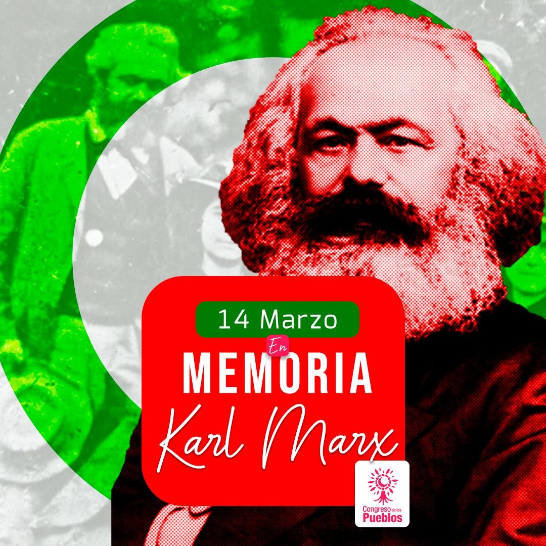 CPueblos_Col's tweet photo. Pasados los 142 años de la siembra del Karl Marx, su pensamiento y obra, nos continúa guiando… Este “fantasma” sigue recorriendo las luchas de los pueblos del mundo y sigue asustando con terror a toda la derecha global (con sus múltiples matices).

¿Sólo el marxismo nos lleva a la liberación? Por su puesto que no, pero aún sigue siendo un instrumento sumamente útil para interpretar la sociedad y buscar como clase, nuestra liberación de manera integral. Sin vacilación, el marxismo es de manera principal, nuestras gafas o lentes para ver la realidad y construir nuestro accionar político.

La mayor crítica al marxismo, se basa en la ignorancia de quien nos agrede y en la ignorancia que muchas veces tenemos las y los revolucionario.

Sirva esta efeméride para reafirmar como movimiento, nuestro carácter marxista, así como invitar a nuestra militancia y al movimiento popular, al estudio del marxismo, si pretendemos impulsar un proyecto verdaderamente revolucionario y no perdernos en las apuestas que como el “gatopardo”, dicen cambiar todo, para que en realidad nada cambie.

Para esto, les invitamos a conocer a lxs compas de @escuela_cuadros . Allí, podrán ver un programa reciente con el compañero #NestorKohan, en donde, desde una lectura anclada al contexto actual, confrontan el discurso flojo de un Marx eurocéntrico y colonial.

Allí, trabajan sobre el texto del mismo Kohan, titulado: Karl Marx desde el Sur Global. Lectura muy pertinente para la claridad de nuestra lucha.

Programa en Escuela de cuadros: https://t.co/p5wUQfpnxE
Lectura  Karl Marx desde el Sur Global: https://t.co/zl9EU9X1K3