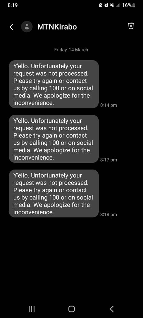 JD_Mwanguhya's tweet image. .@mtnug 
Unable to buy minute bundles,why?
#systemerror
#mtn