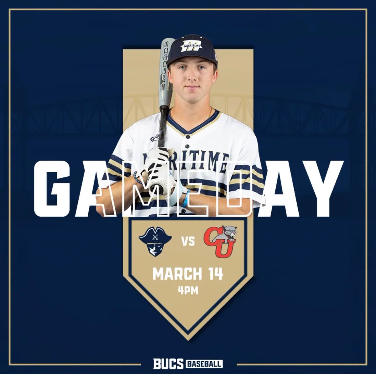 The <a href="/Maritime_Bucs/">Massachusetts Maritime Buccaneers</a> enjoyed a week of practices and now are ready from some game action!! The Bucs welcome <a href="/ClarkAthletics/">Clark Cougars</a> to the Point for a non-conference 9inn tilt. 
Go Bucs !

#BucBall🏴‍☠️ 
#oneteamonefaMily 

🆚Clark University
🕰️4pm
🏟️Hendy Field
💻mmabucs.com