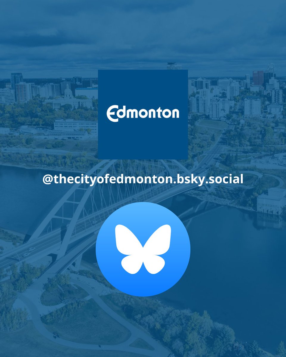 Hello Edmontonians on Bluesky! 

The City of Edmonton official Bluesky account can be accessed here: bsky.app/profile/thecit…

While we aren’t currently active on the platform, please be advised that all other Bluesky accounts claiming to represent the City of Edmonton are