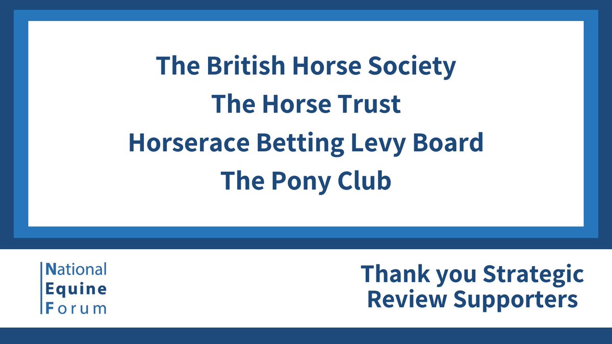 NationalEquineForum (@nateqforum) on Twitter photo Thank you to <a href="/BritishHorse/">The British Horse Society</a>, <a href="/horsetrust/">The Horse Trust</a>, Horserace Betting Levy Board and <a href="/ThePonyClub/">The Pony Club</a> for supporting our strategic review #NEF25 Thank you to <a href="/BritishHorse/">The British Horse Society</a>, <a href="/horsetrust/">The Horse Trust</a>, Horserace Betting Levy Board and <a href="/ThePonyClub/">The Pony Club</a> for supporting our strategic review #NEF25