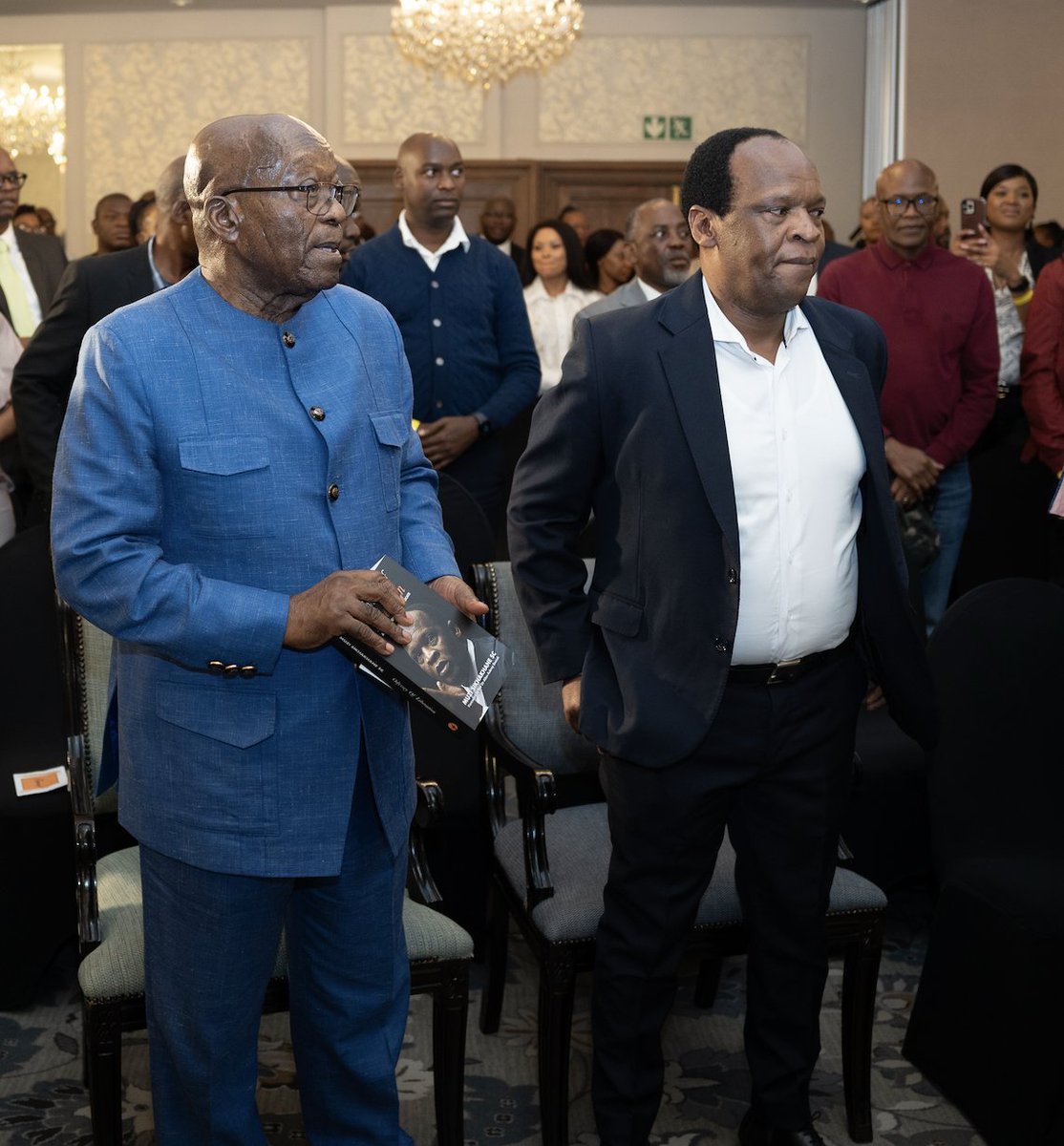 Nhleiks5's tweet photo. MK Party President Zuma and ATM President Vuyo Zungula are attending the launch of Adv Muzi Sikhakhane SC book #SikhakhaneBookLaunch #ProgressiveCaucus https://t.co/PS2CRtZfu9
