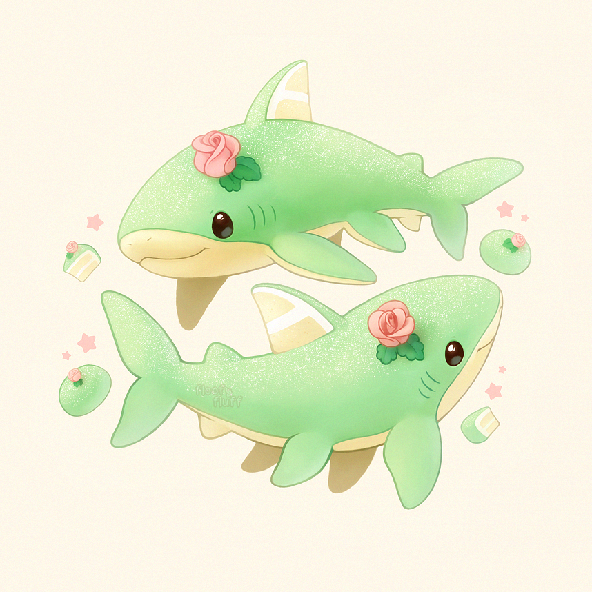 Princess cake sharks 🌹🦈