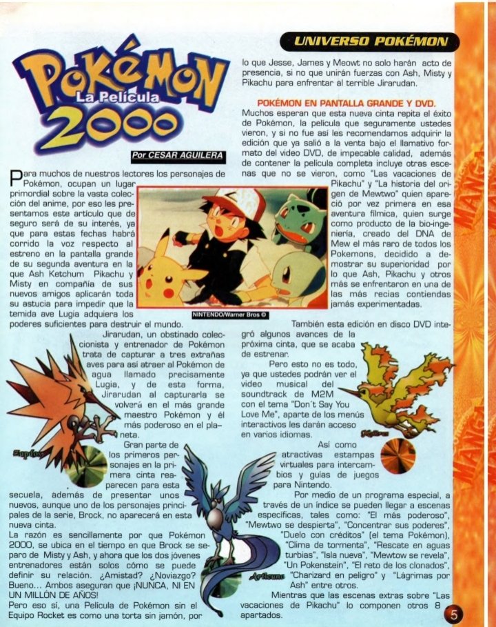 FSempai33189's tweet photo. Pokemon la película 2000
Por Cesar Aguilera
en Conexion Manga 13 Agosto 2000
#pokemon
#pokemonpelicula
#pokemon2000
#anime
#manga
#conexiónmanga
#conexionmanga
#cesaraguilera
#nostalgia
#revista https://t.co/iO2Nix4lpf