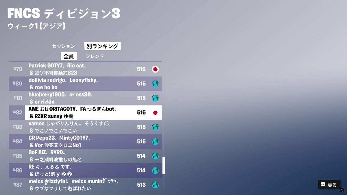 div2
<a href="/1/">1</a> w/<a href="/tulgi_fn/">つるぎ</a> 
進行IGLやりたいます 雰囲気いい方 対面強い方