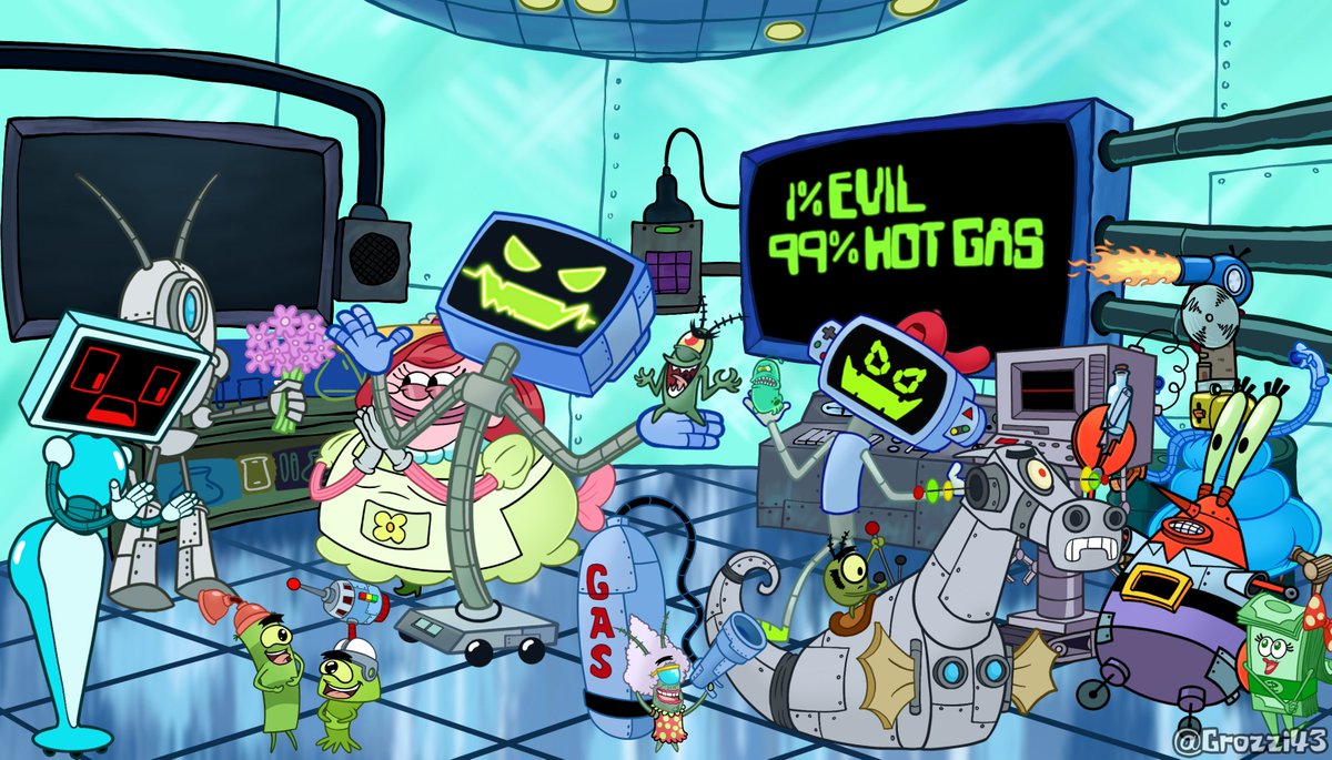 Grozzi43's tweet photo. A Copepod's Copepower

#spongebob #spongebobsquarepants #spongebobfanart #plankton #planktonfanart #karen #march14 #fanart #nickelodeon #planktonthemovie #planktonmovie https://t.co/vsTu7562cd