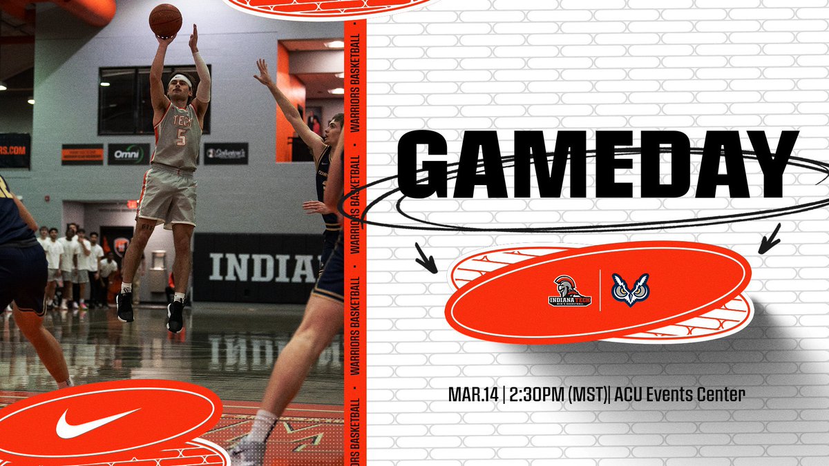 Indiana Tech Men’s Basketball (@intechmbb) on Twitter photo 𝐆𝐀𝐌𝐄𝐃𝐀𝐘!
Indiana Tech🛡
🆚 <a href="/OITMBB/">Oregon Tech Basketball 🏀</a>
⌚️ 2:30 P.M. (MST)
📍Glendale, Ariz.
🏟 ACU Events Center
🖥 gsacsportsnetwork.com/azchristian/
📊 acufirestorm.com/sidearmstats/m…
🎟️ acufirestorm.com/sports/2022/11… 𝐆𝐀𝐌𝐄𝐃𝐀𝐘!
Indiana Tech🛡
🆚 <a href="/OITMBB/">Oregon Tech Basketball 🏀</a>
⌚️ 2:30 P.M. (MST)
📍Glendale, Ariz.
🏟 ACU Events Center
🖥 gsacsportsnetwork.com/azchristian/
📊 acufirestorm.com/sidearmstats/m…
🎟️ acufirestorm.com/sports/2022/11…