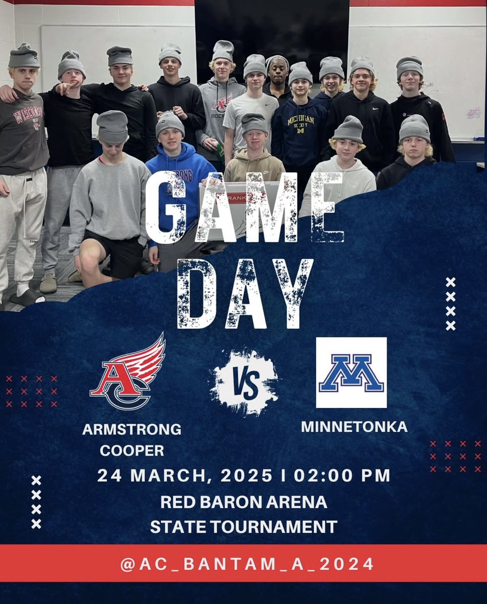 Game day! The Boys play Minnetonka game 1 of the Bantam A State Tournament in Marshall Mn.
