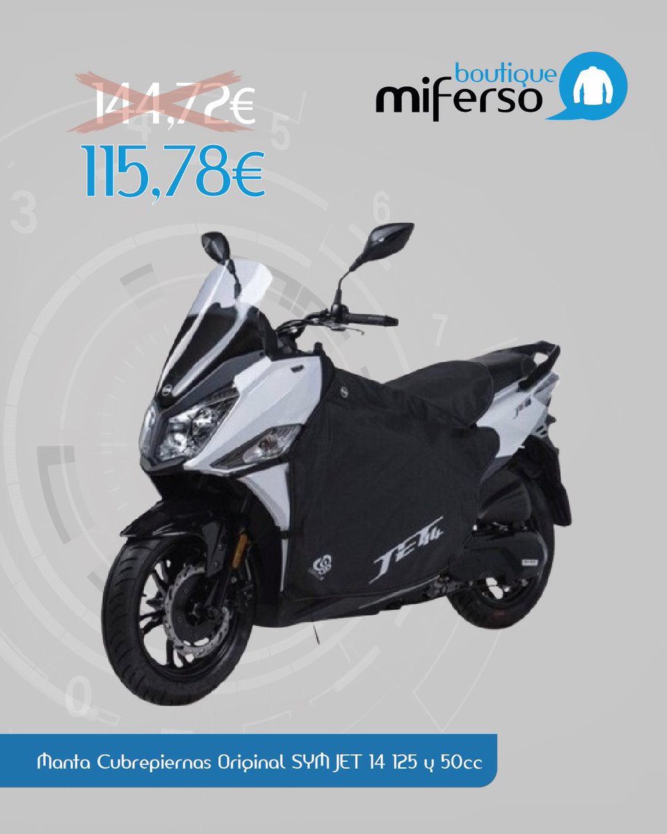 miferso's tweet photo. 🔥Manta Cubrepiernas Original SYM JET 14 125 y 50cc🔥
▪️De 144,72€ 👉🏼 115,78€
▪️Solo en nuestra boutique online https://t.co/rxcJcEpKsH
#miferso #santander #cantabria #boutique #oferta #promocion #liquidacion #mantacubrepiernas #sym #jet14 https://t.co/uOTUNQfq0t