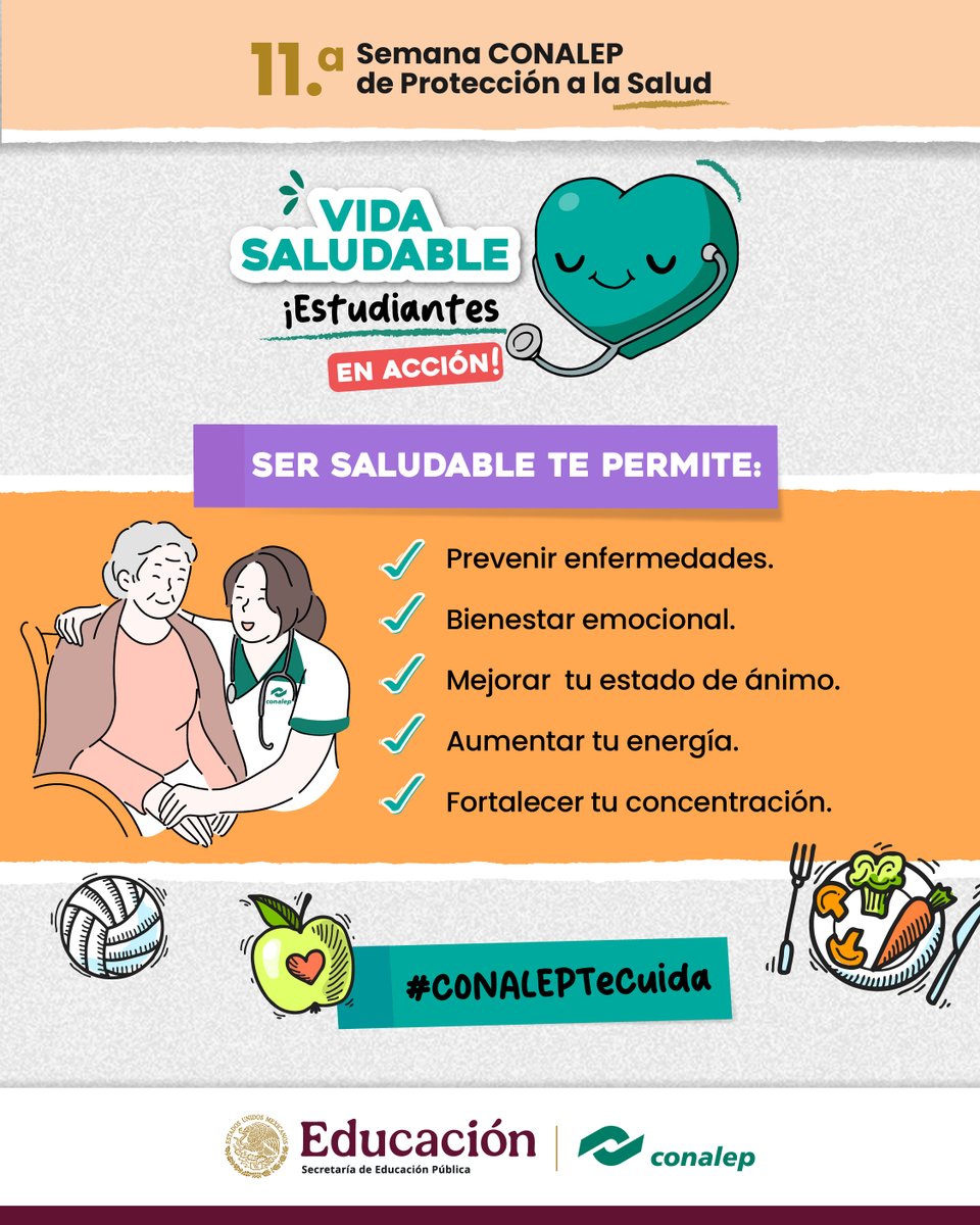Únete a nosotros para disfrutar de conferencias, jornadas médicas, cursos de capacitación social y servicios comunitarios. ❤️ 

#CONALEPTeCuida 💚
