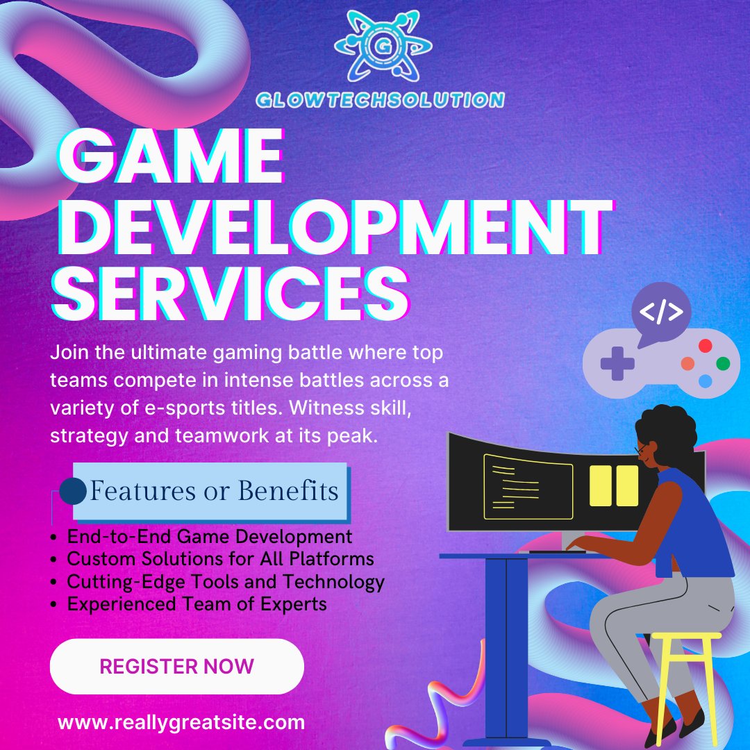 glowtechsolutns's tweet photo. 💻 Partner with us today!
🌐 [Glow Tech Solution](https://t.co/eCKQG3ommK) |

#SoftwareDevelopment #TechSolutions #GlowTechSolutions #game #gamedevelopment #gamedev  #gamedeveloper #gamedevelop #gamedevlopmentcompany 
#gamedevelopmentservice #gamedesign #gamedevelopmentstudio https://t.co/hk0S6XPuhw