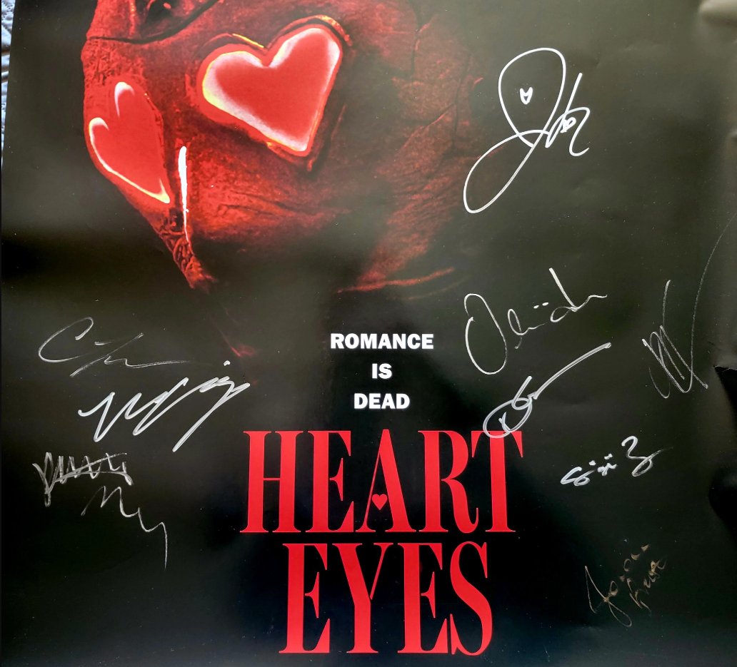 GIVEAWAY - We've got ONE (1) #HeartEyes poster signed by Olivia Holt, Mason Gooding, Gigi Zumbado, Devon Sawa, Jordana Brewster, Josh Ruben, Michael Kennedy, Christopher Landon &amp; Phillip Murphy.

FOLLOW BD &amp; RT THIS TWEET to enter. US only. Winner selected March 17. Good luck!