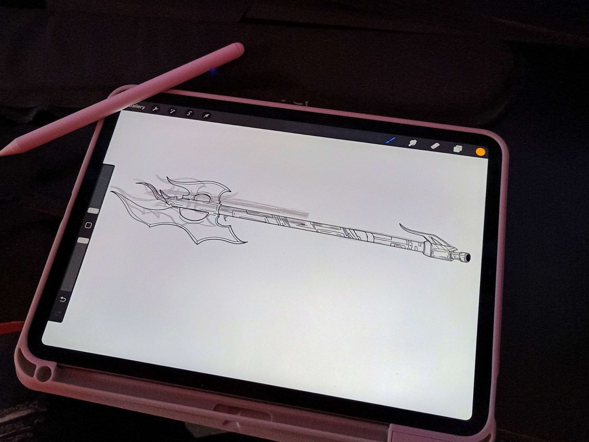 So I just createed a weapon for the game #Empyreal by <a href="/WeAreSecretMode/">Secret Mode | STAR WARS: Galactic Racer coming '26</a> ,  as part of a <a href="/JustAbout__/">Just</a>  bounty !

Its a Glaive / Halberd with a projectile at the end, either to fire on an enemy or to be used as a firing mechanism when thrown !

What do you think ? would you use it ?