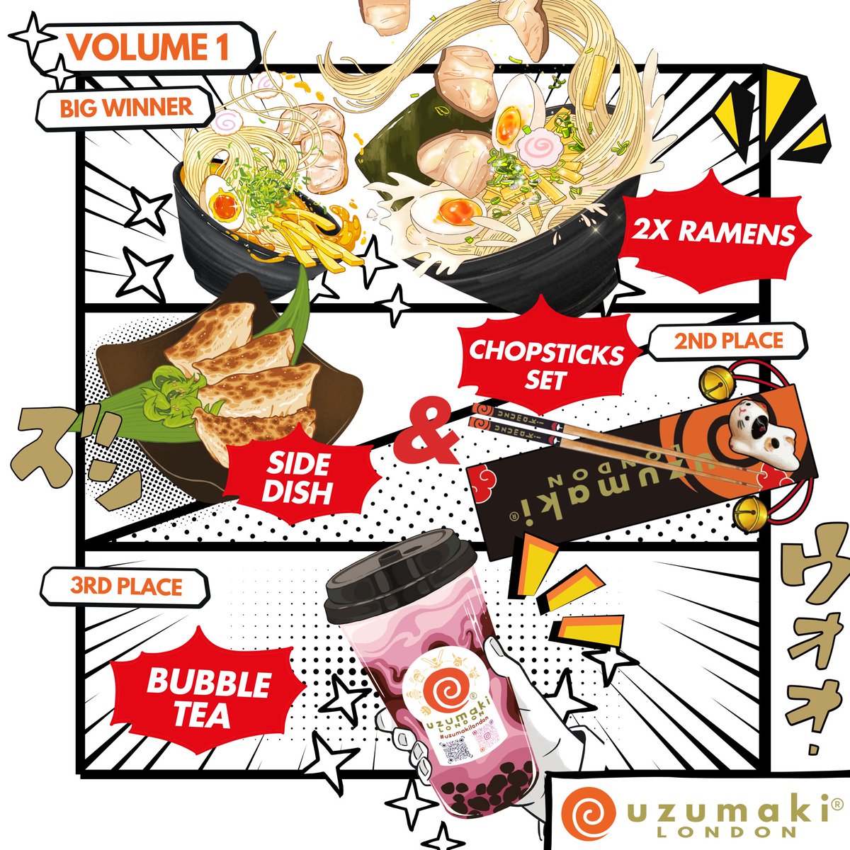 Uzumaki’s FIRST GIVEAWAY is here! 🔥Join our Shinobi Surprise on Instagram! 🎁

1️⃣ Follow our socials
2️⃣ Like &amp; share the Instagram giveaway post to your story 
3️⃣ Save the post
4️⃣ Comment &amp; tag 2 otaku friends

So head to our Instagram now to enter! 
#giveaway #uzumakilondon