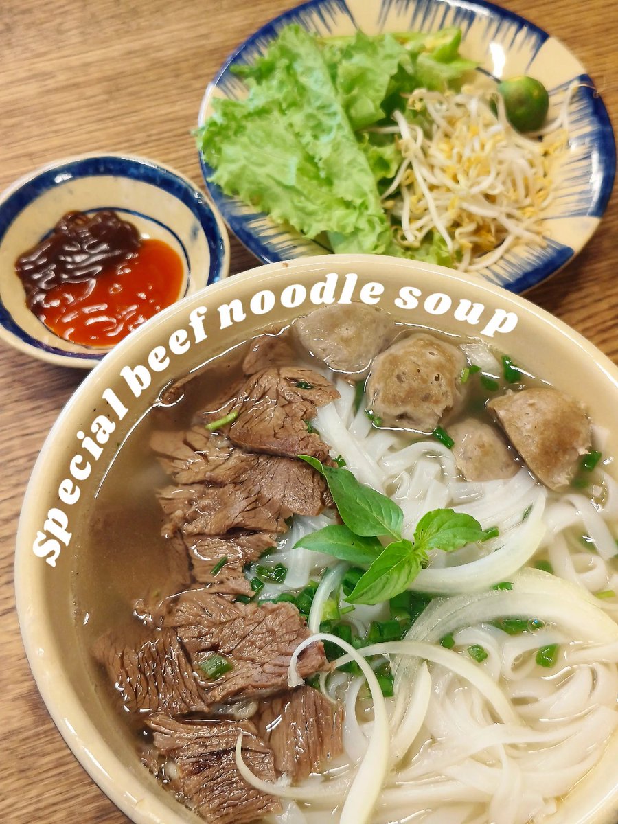 iamvheneth's tweet photo. Authentic Vietnamese flavors at amazing prices! Enjoy pho, banh mi, and more starting at ₱145. Dine-in, take-out, or have it delivered. 

What I ordered:
Special Beef Noodle Soup
Fresh Spring Rolls
Seafood Fried Rice
Iced Milk Coffee Phin
Coffee-Flavored Flan

 #thalianalucap https://t.co/N71E0fM8h7
