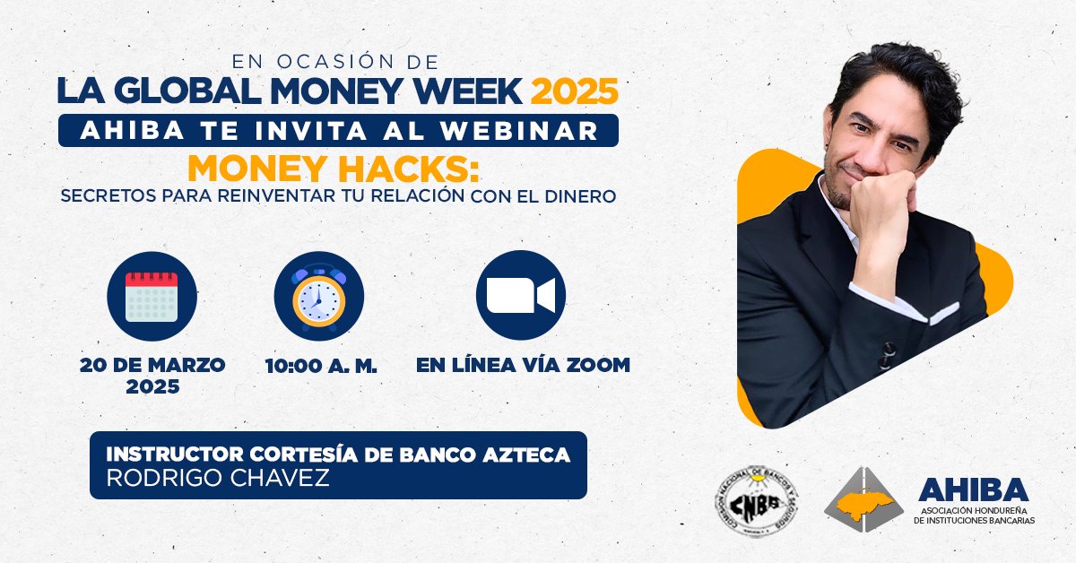 AHIBA te invita a no perderte el webinar Money Hacks: Secretos para reinventar tu relación con el dinero.

🗓 Fecha: 20 de marzo de 2025
🕙 Hora: 10:00 a. m.
🎓 Coach: Rodrigo Chávez

Este evento se llevará a cabo por Zoom, donde descubrirás estrategias clave para transformar tu