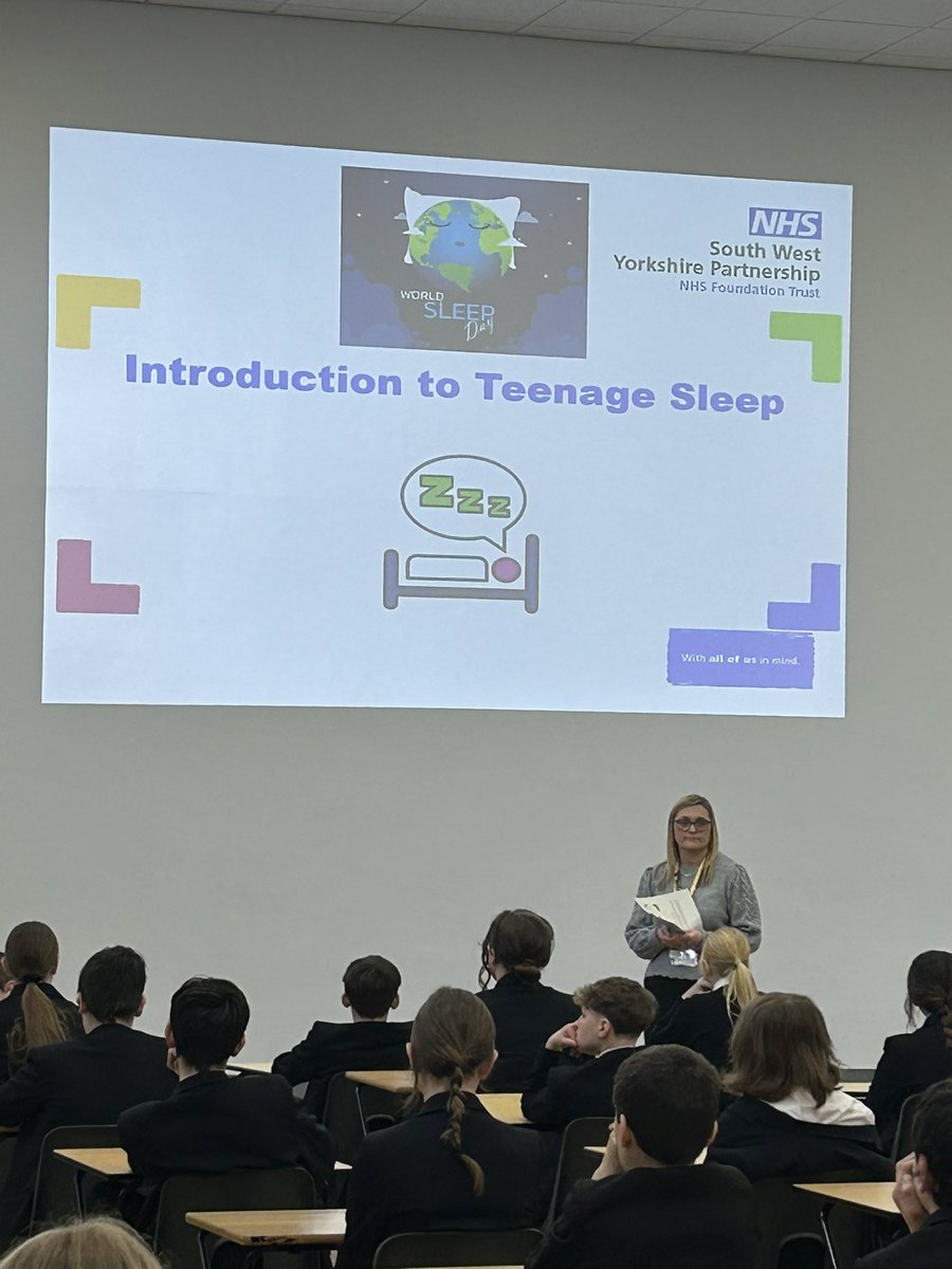 De Lacy Academy (@delacyacademy) on Twitter photo Happy #WorldSleepDay2025. Our students had the opportunity to learn more about the importance of sleep from the amazing @<a href="/allofusinmind/">SouthWestYorkshire Partnership NHS FoundationTrust</a> team. Thank you to Collette and Shelley for such an engaging presentation. Happy #WorldSleepDay2025. Our students had the opportunity to learn more about the importance of sleep from the amazing @<a href="/allofusinmind/">SouthWestYorkshire Partnership NHS FoundationTrust</a> team. Thank you to Collette and Shelley for such an engaging presentation.