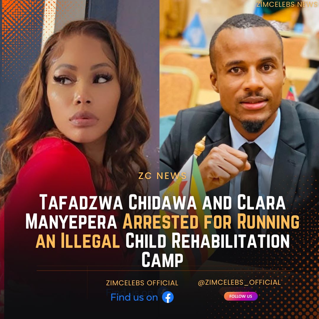 Tafadzwa Chidawa and his companion have been arrested and brought before the Harare Magistrates Court for allegedly operating an illegal child rehabilitation camp in New Marlborough, Harare. Tafadzwa Chidawa (36) and Clara Manyepera (38) are facing charges related to running an