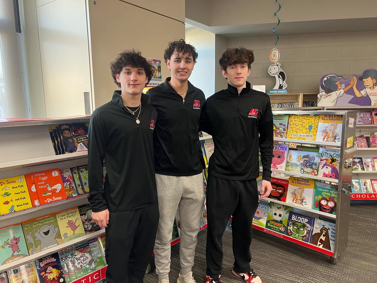 Huge shoutout to our senior baseball players for stepping up and helping set up the elementary school book fair! 👏🏼 

It’s always great to see our team making an impact on and off the field.